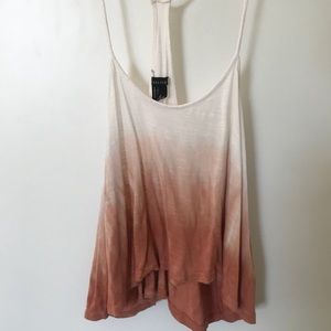 Forever 21 white and tan cropped tank